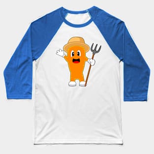 Carrot Farmer Rake Baseball T-Shirt